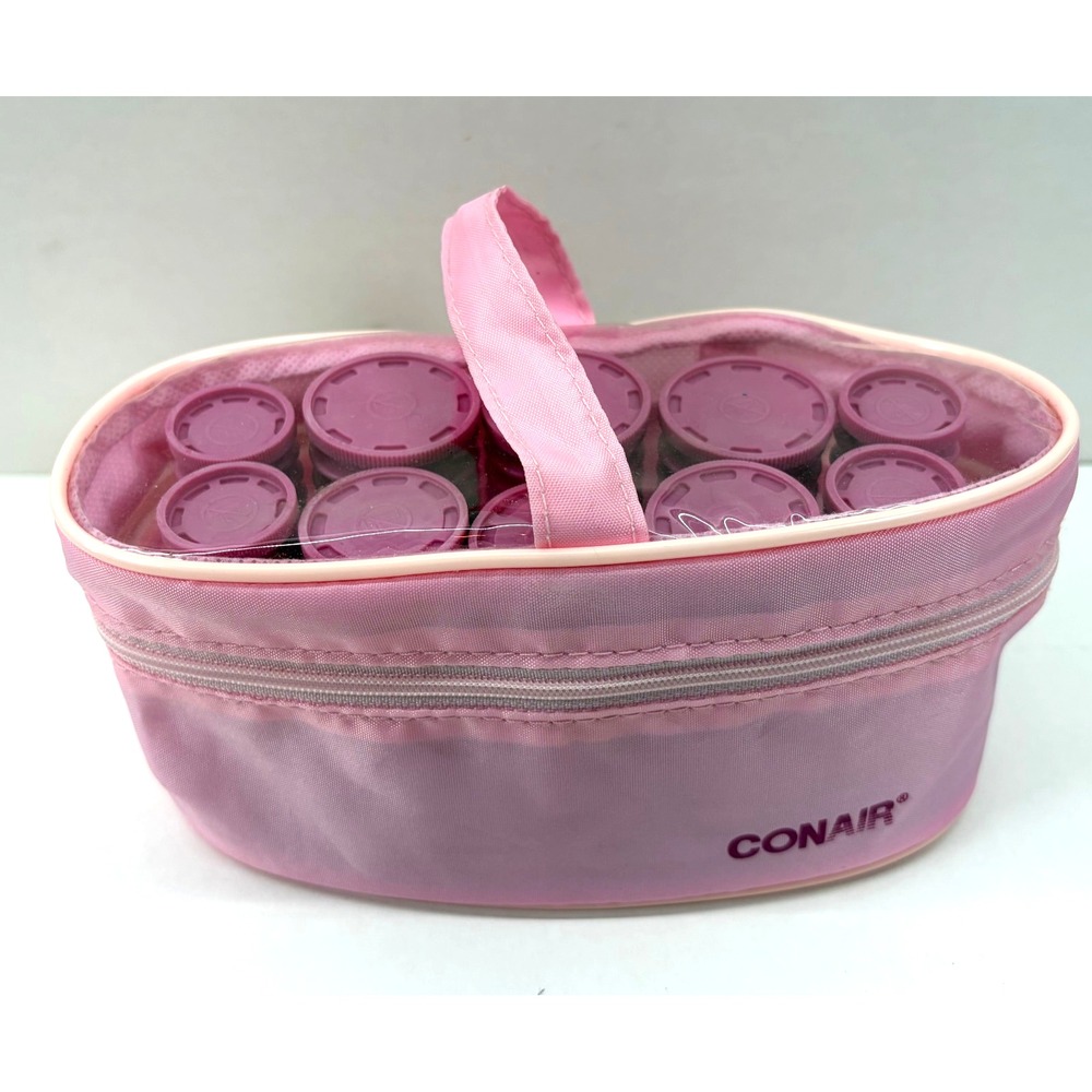 Conair Curls On The Go Hot Rollers 10 Pink NO CLIPS Travel Pageant Cheer TESTED - Picture 2 of 12